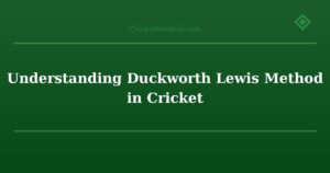 Understanding Duckworth Lewis Method in Cricket