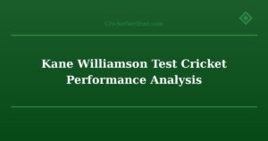 Kane Williamson Test Cricket Performance Analysis