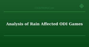 Analysis of Rain Affected ODI Games